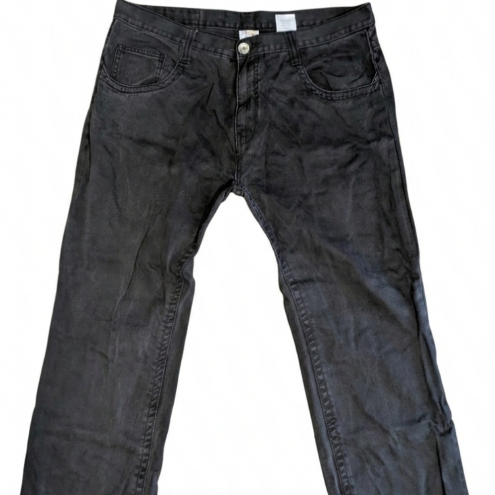 Miskeen Originals Men's Black Denim Jeans Size 42x30 Straight Leg Y2K Hip Hop